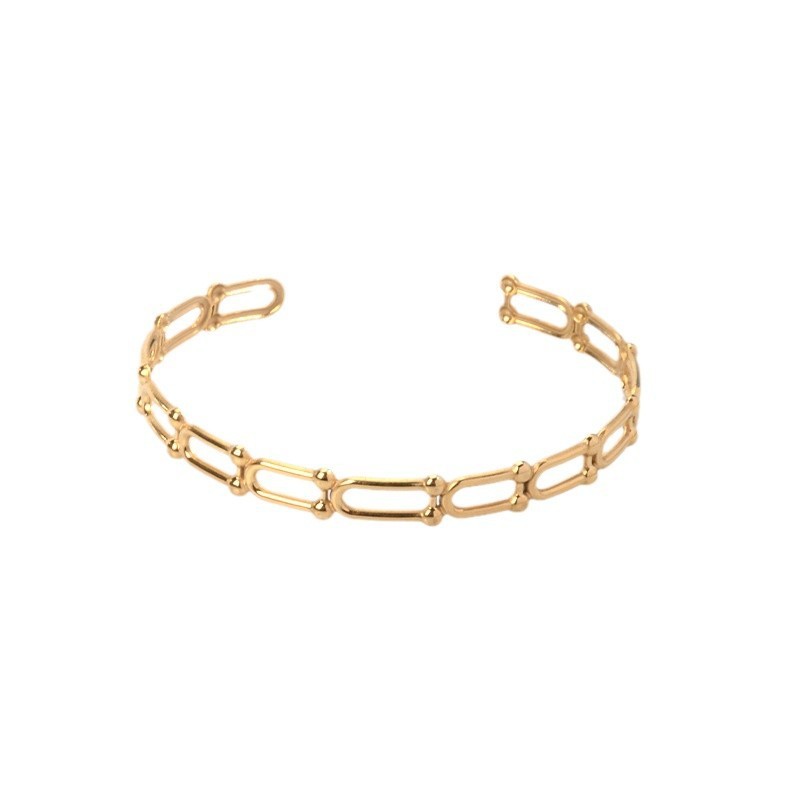 Stainless Steel Bracelet Opening Gold-plated Design