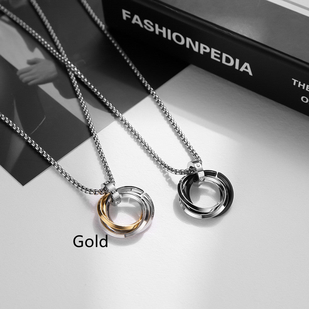 Mens Fashion Casual Geometric Pendant Necklace