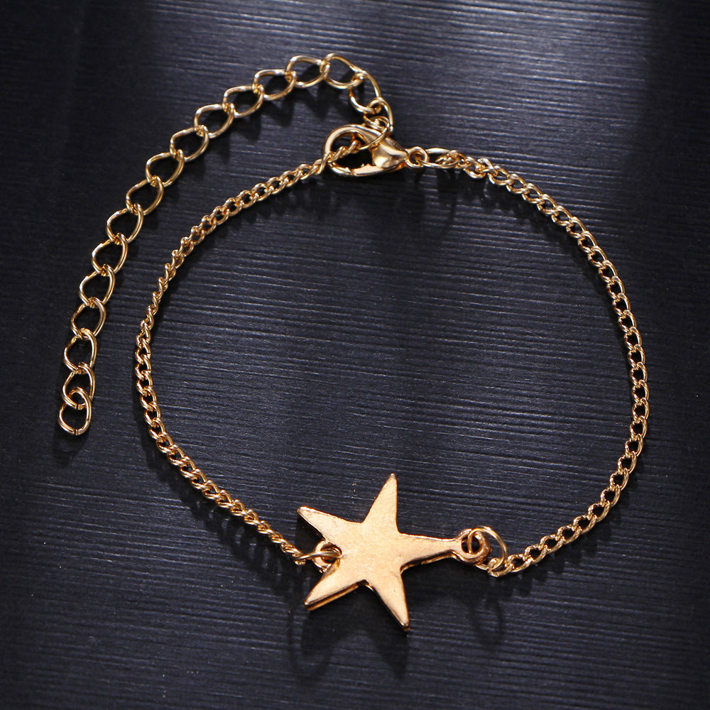 Simple Three-layer 3 Ankle Chain Metal Alloy Ornament Anklets Suit