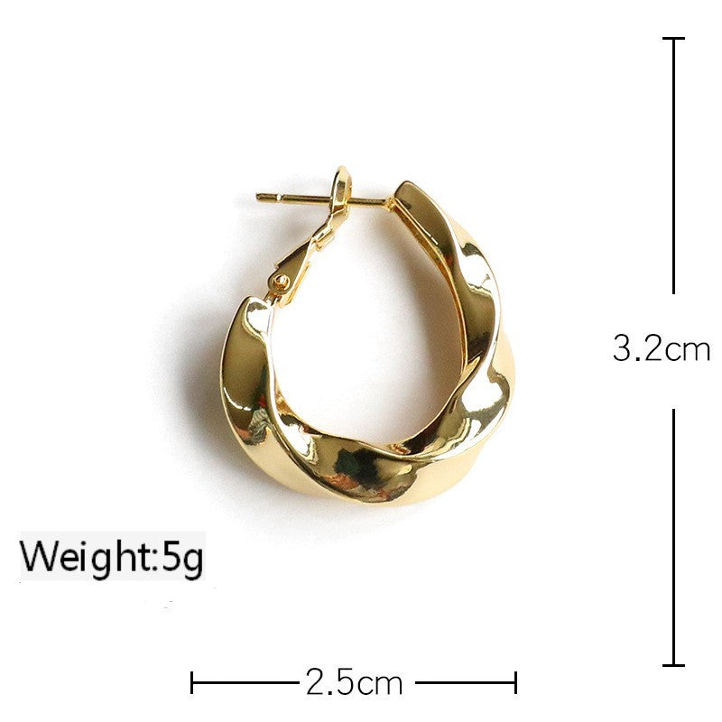 Minimalist Cold Wind Creative Drop-shaped Circle Earrings