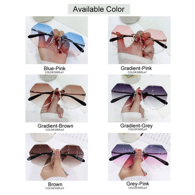 Glasses Cut-edge Sunglasses Polygonal Ladies Sunglasses