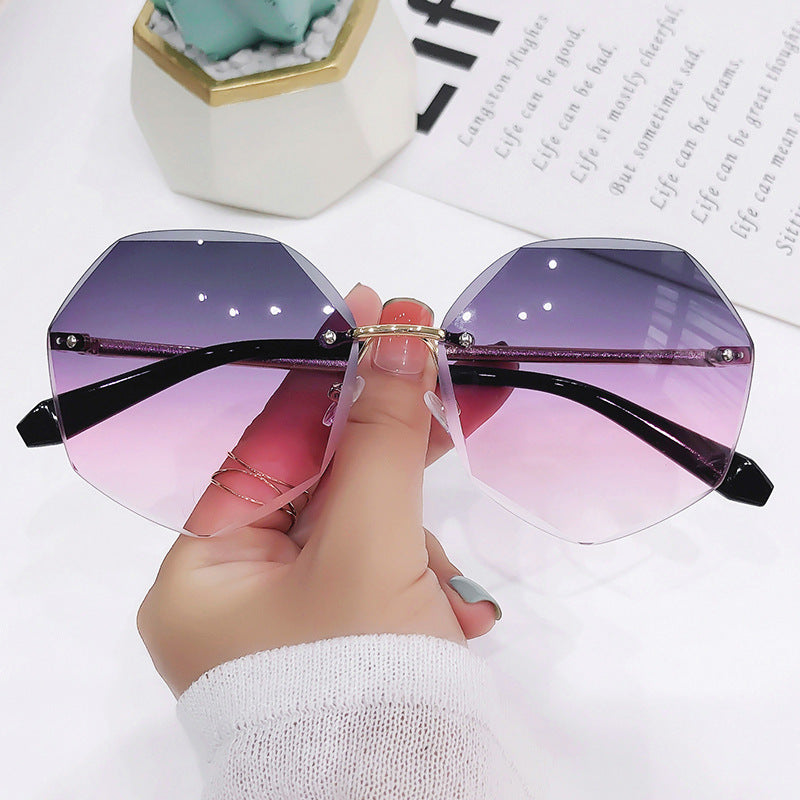 Glasses Cut-edge Sunglasses Polygonal Ladies Sunglasses