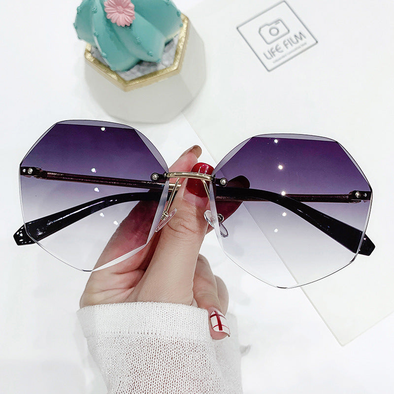 Glasses Cut-edge Sunglasses Polygonal Ladies Sunglasses