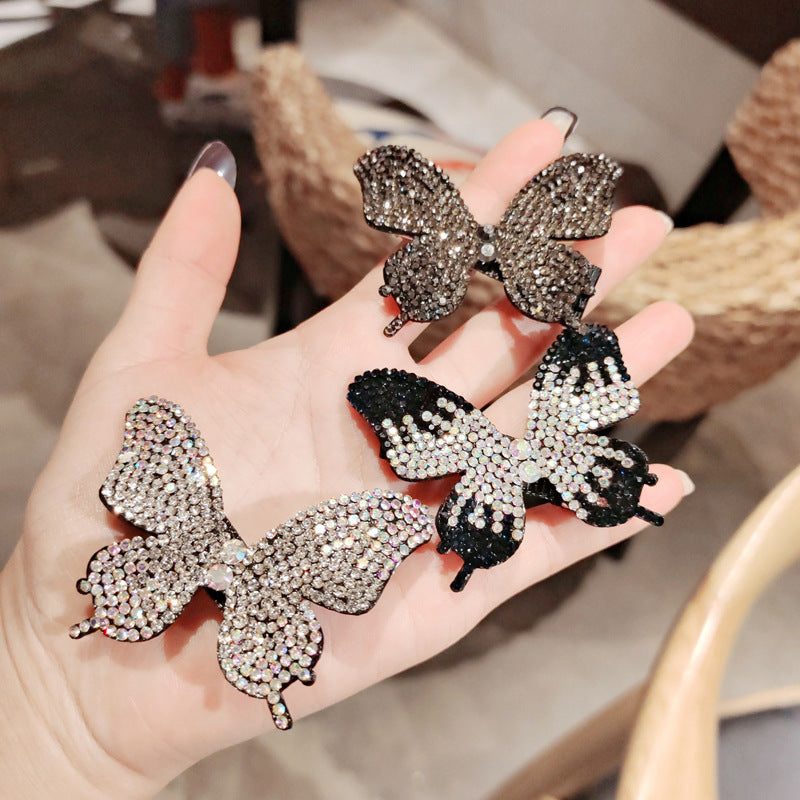 Fairy's Luminous Colored Diamond Butterfly Hairpin