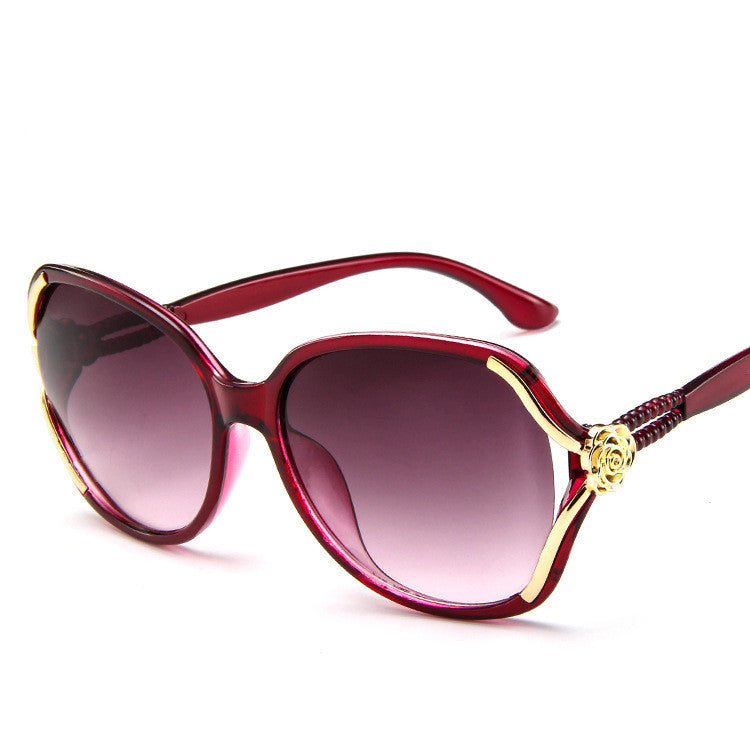 Ladies Sunglasses European and American Flower Sunglasses