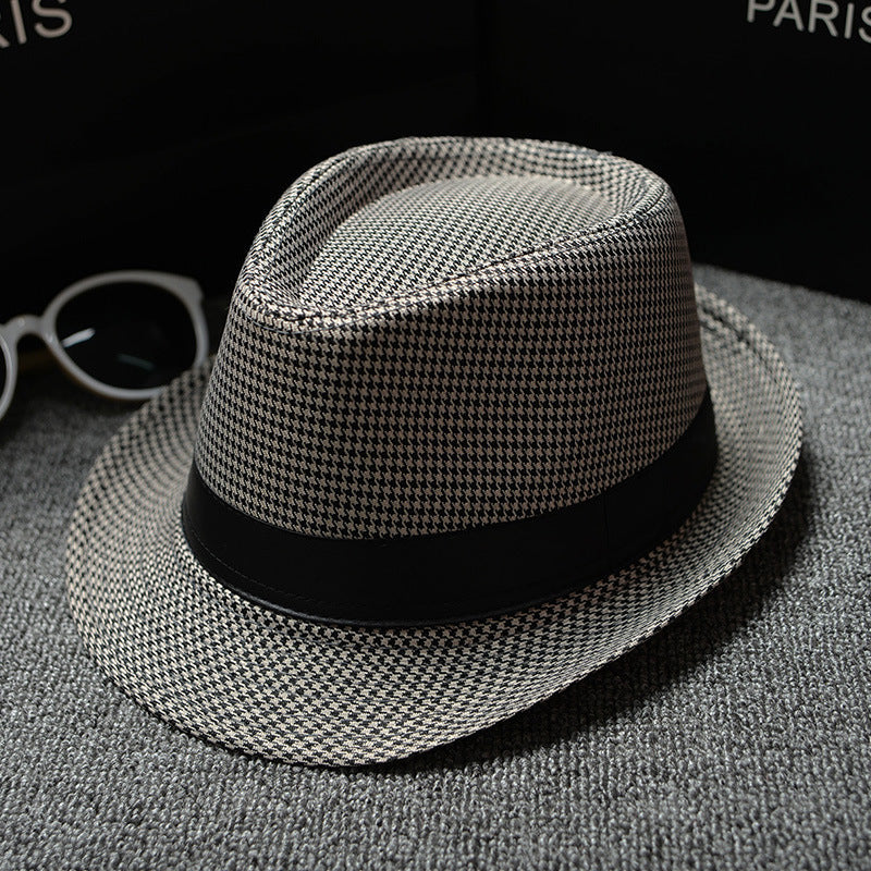 British Houndstooth European And American Sun Hats For Men