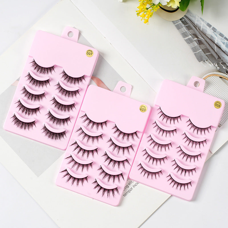 5 Pairs Manga Lashes New Arrival Anime Cosplay Natural Wispy  Korean Makeup Artificial False Eyelashes