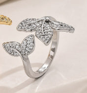 Affordable Luxury Fashion Water Drop Zircon Open Ring Female