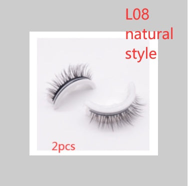 Reusable 3D Mink Lashes Natural False Eyelashes Self Adhesive Fake Glue Free Makeup Eyelash Extension Silk