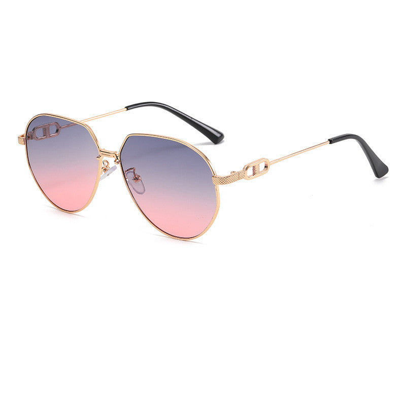 Mens Fashion Trend Oval Frame Sunglasses