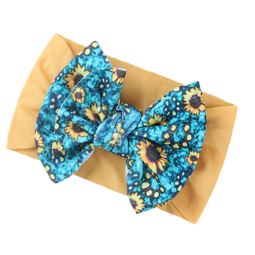 Fashion Kids Double Layer Printed Bow Bandana