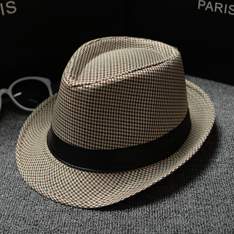 British Houndstooth European And American Sun Hats For Men