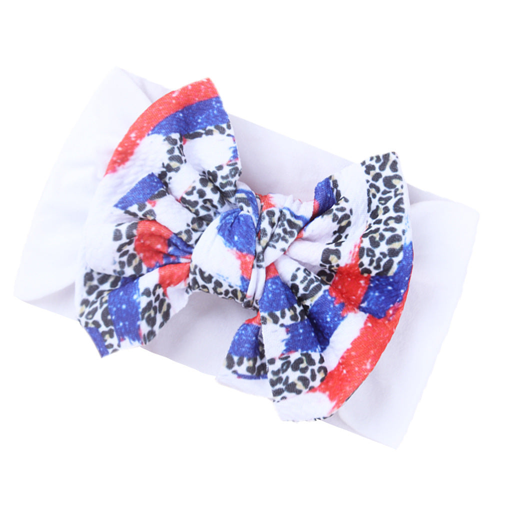 Fashion Kids Double Layer Printed Bow Bandana