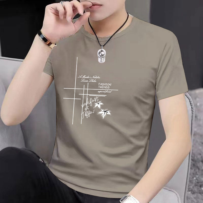 Summer Linen Men's Slim T-shirt