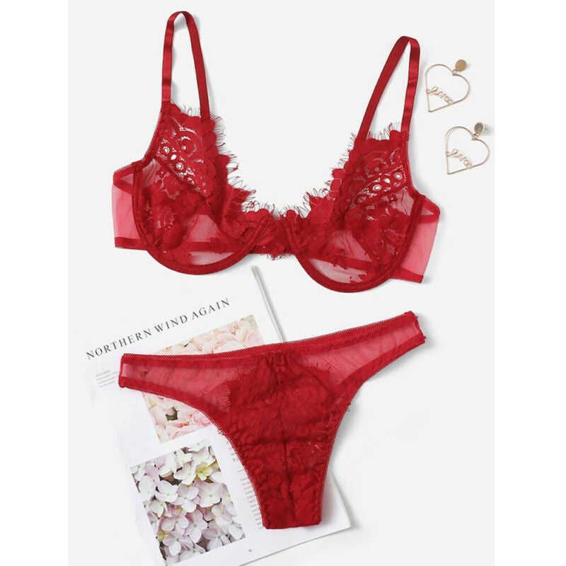 Lace comfortable underwear ladies bra set