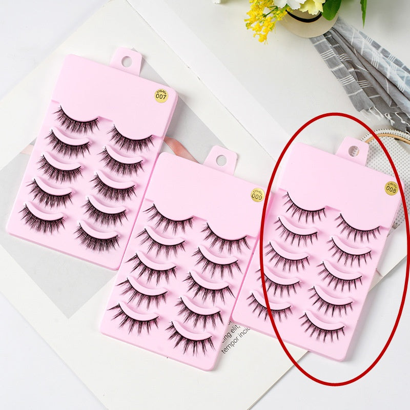 5 Pairs Manga Lashes New Arrival Anime Cosplay Natural Wispy  Korean Makeup Artificial False Eyelashes