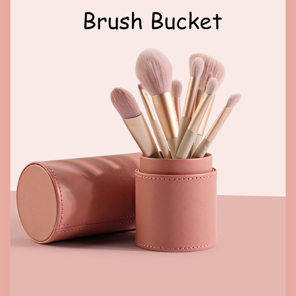 PU Round Cosmetic Brush Container Cosmetic Tool Cosmetic Brush