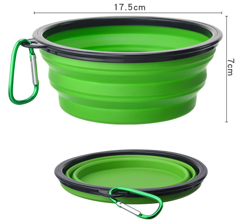 Outdoor Portable Folding Bowl For Dogs And Cats With Keychain