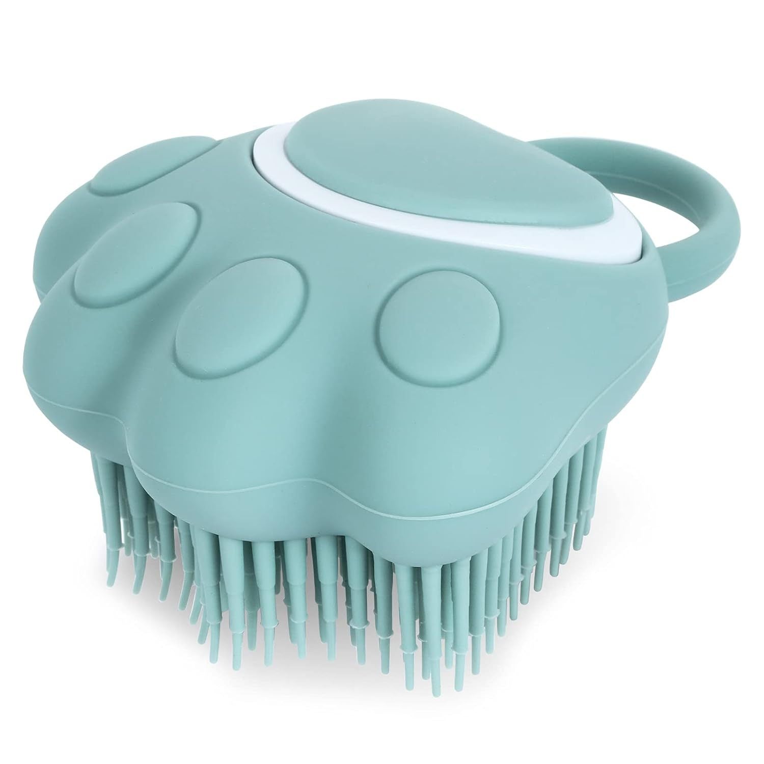 Soft Silicone Pet Grooming Brush For Dogs And Cats - Hair Fur Cleaning And Massage Tool With Shampoo Dispenser