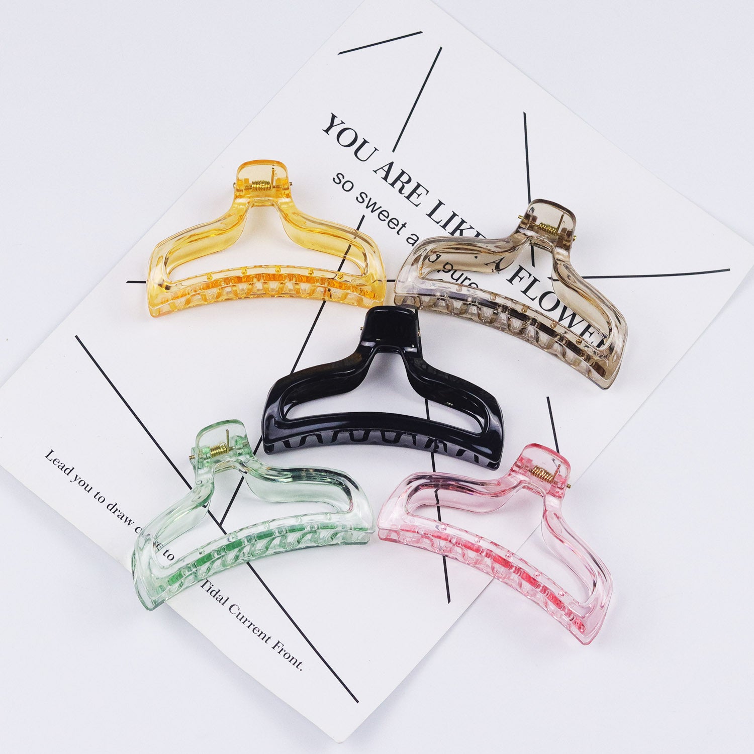 Women's Fashion Simple Transparent Hair Clips