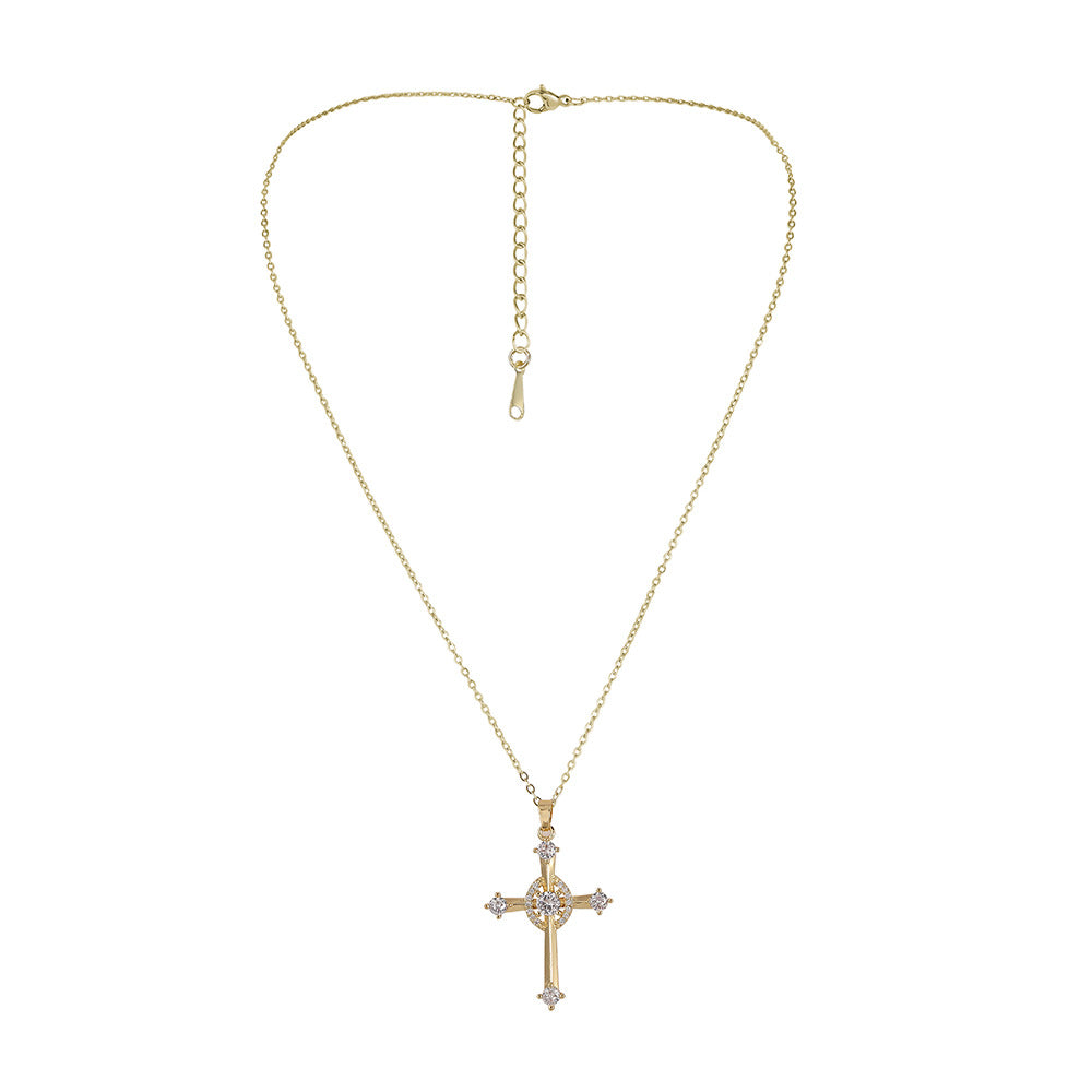 Women's Fashion Personalized Zircon Cross Necklace