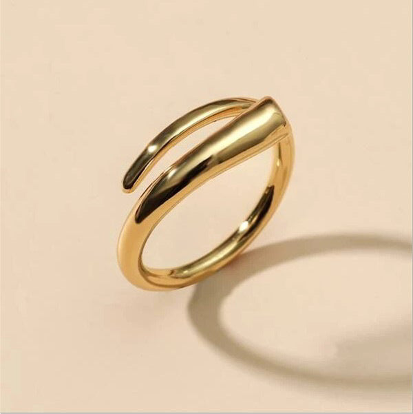 Women's Simple Alloy Geometric Open Adjustable Ring