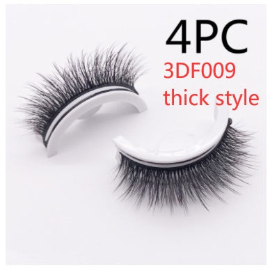 Reusable 3D Mink Lashes Natural False Eyelashes Self Adhesive Fake Glue Free Makeup Eyelash Extension Silk