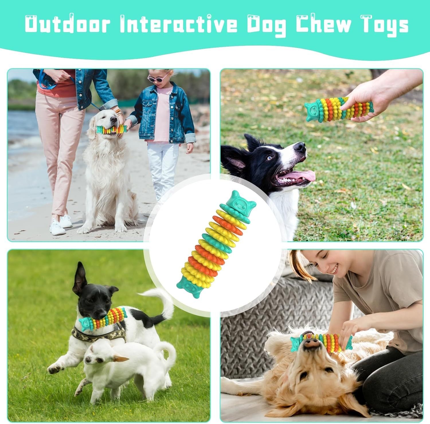 Dog Chew Toys For Aggressive Chewers Durable Dog Toys For Large Medium Small Breed Dogs Rubber Indestructible Dog Teething Toys Tough Interactive Outdoor Dog Toys For Entertainment