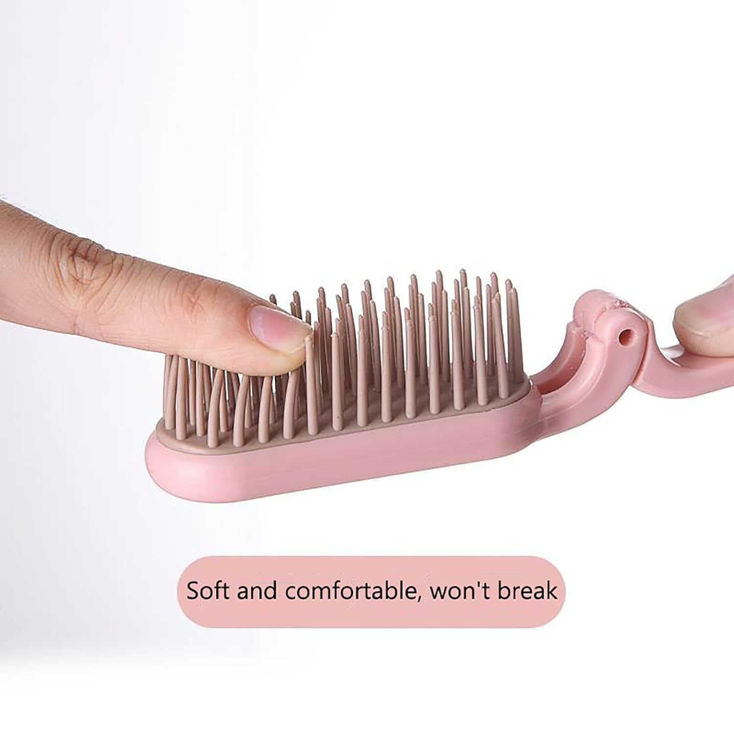 Foldable Brush For Pets, Portable Travel Pets Brush, Soft Toothed Pet Comb Puppy Brush