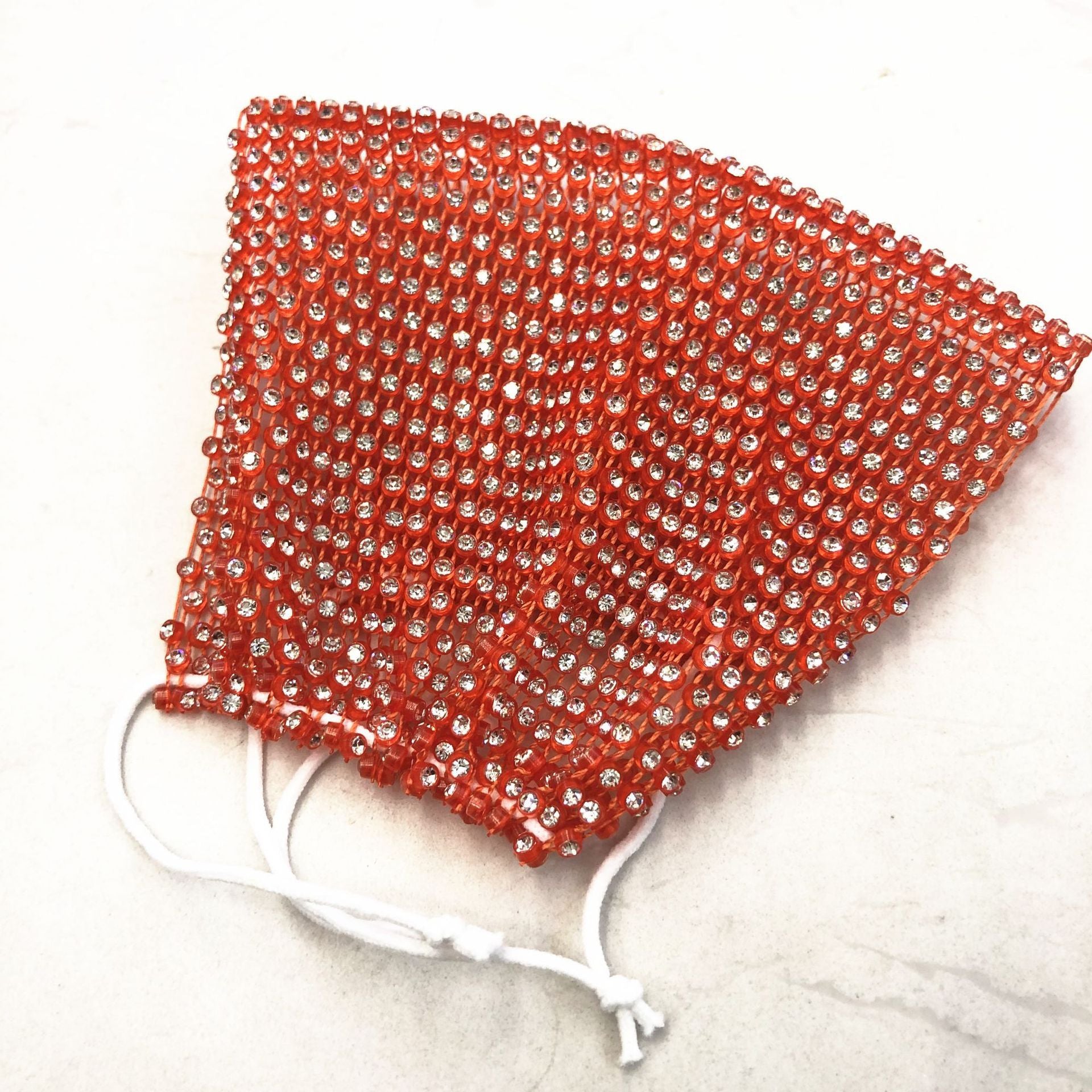 Rhinestone Mask European And American Net Celebrity Fishing Net Star Color Mask With Diamond