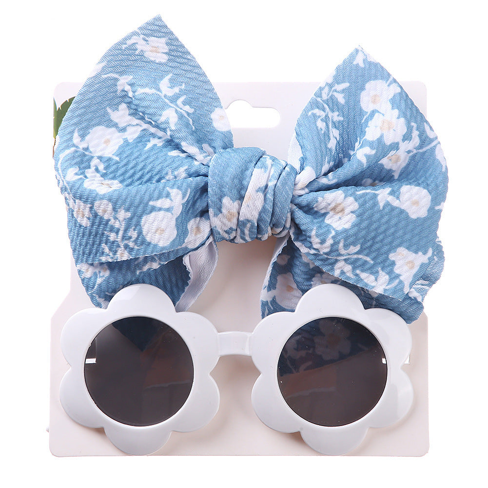 Kids Sunglasses Hair Band Set Fashion Boys And Girls Cute UV Protection Eye Protection Toy Sunglasses Headband Cover