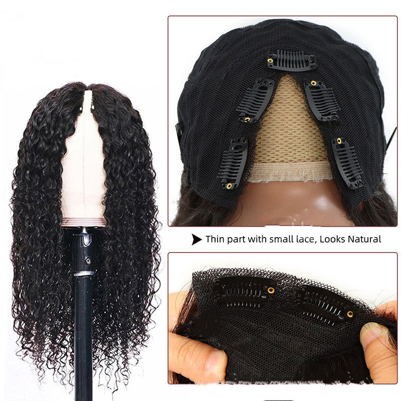 V-shaped Human Hair Curly Headband