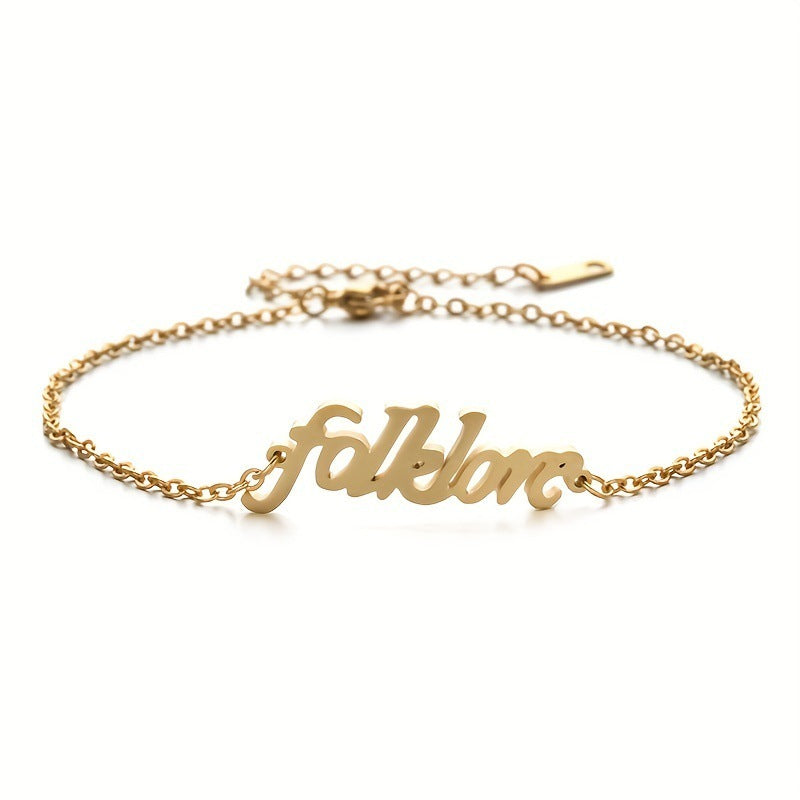 Real Gold Plating O Chain Stainless Steel Anklets