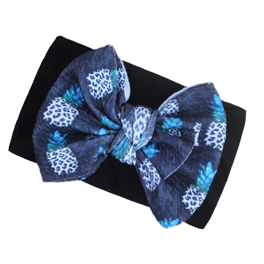 Fashion Kids Double Layer Printed Bow Bandana