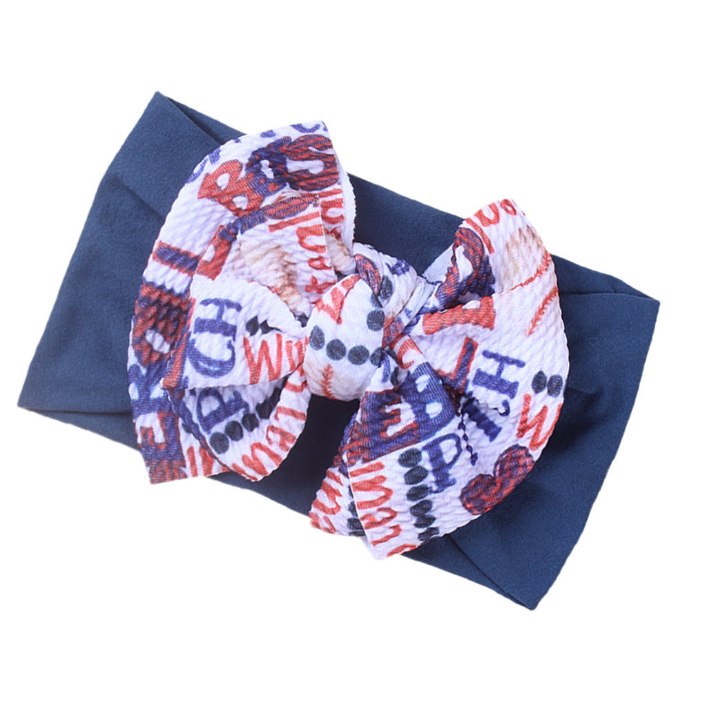 Fashion Kids Double Layer Printed Bow Bandana