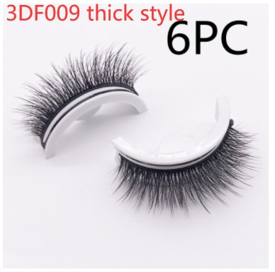 Reusable 3D Mink Lashes Natural False Eyelashes Self Adhesive Fake Glue Free Makeup Eyelash Extension Silk